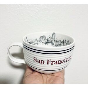 LARGE SF Mercantile Love San Francisco Coffee Mug Skyline Kameron Peck Excellent